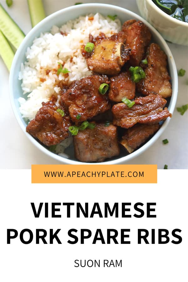 Suon Ram Man-Vietnamese Caramelized Pork Spare Ribs - A Peachy Plate