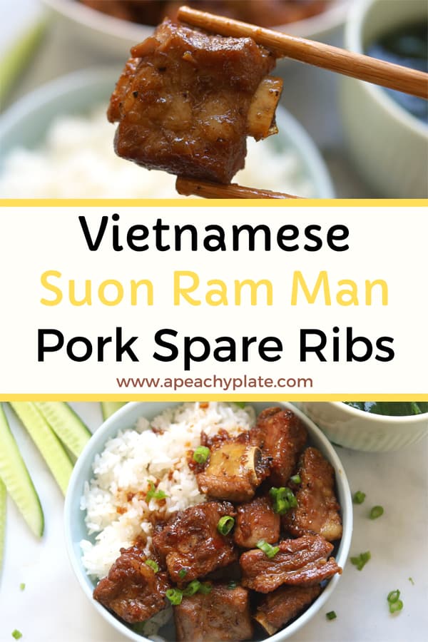 Suon Ram Man-Vietnamese Caramelized Pork Spare Ribs - A Peachy Plate
