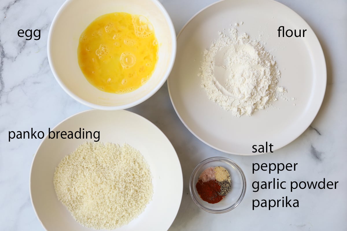 Ingredients for panko chicken wings