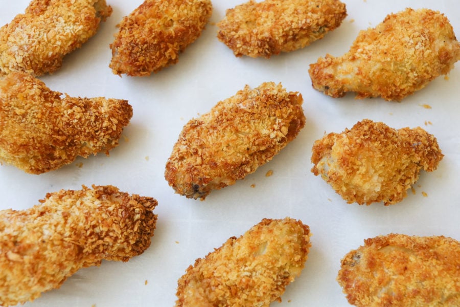 Air Fryer Panko Breaded Chicken Wings - A Peachy Plate