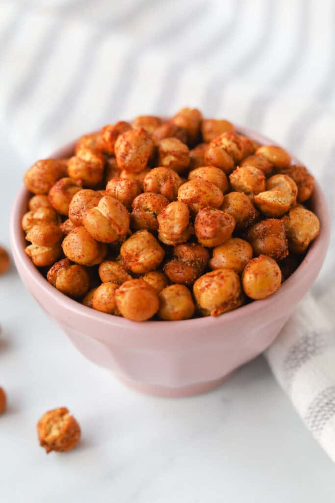 Crispy Air Fryer Roasted Chickpeas (Garbanzo Beans) A Peachy Plate