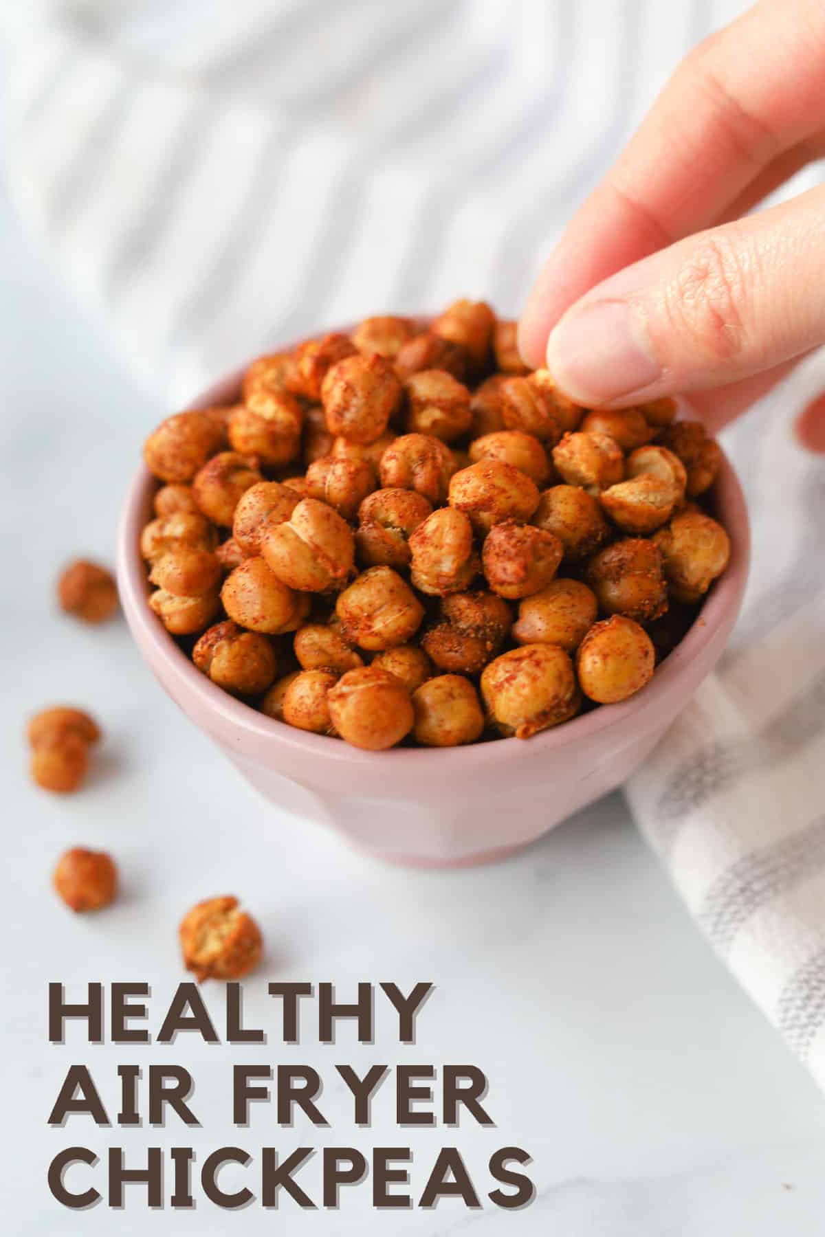 Crispy Air Fryer Roasted Chickpeas Garbanzo Beans A Peachy Plate