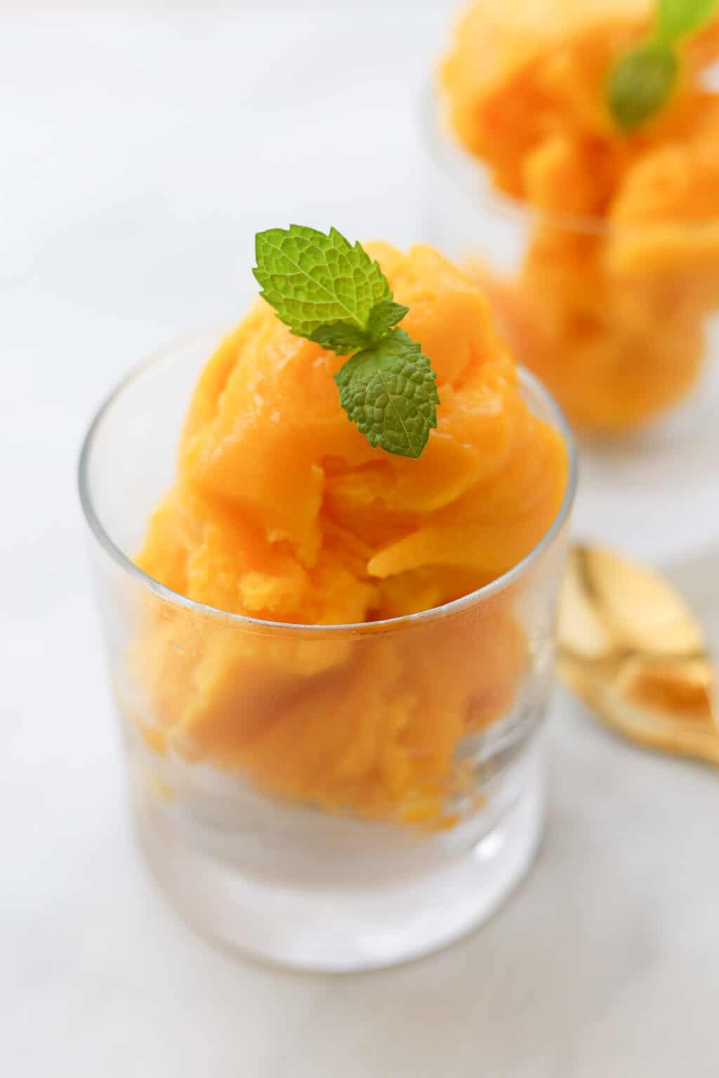 Mango Ice Cream in Maker