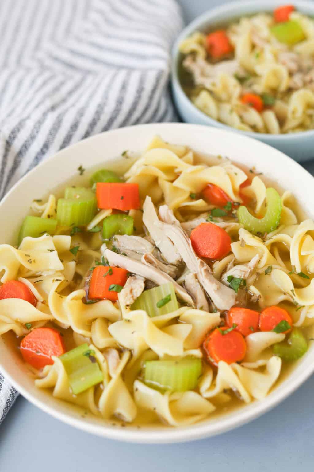 Instant Pot Whole Chicken Soup - A Peachy Plate