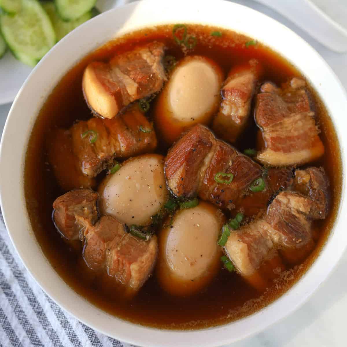 Vietnamese Braised Pork Belly - Thịt Kho Tàu Recipe