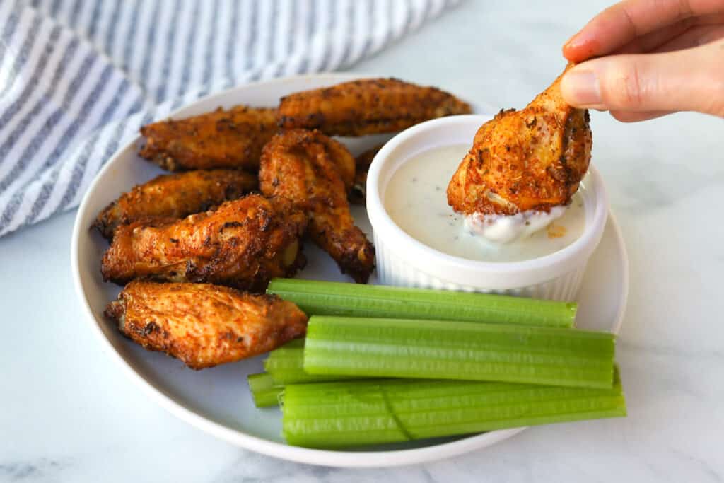 Crispy Air Fryer Chicken Wings Dry Rub A Peachy Plate