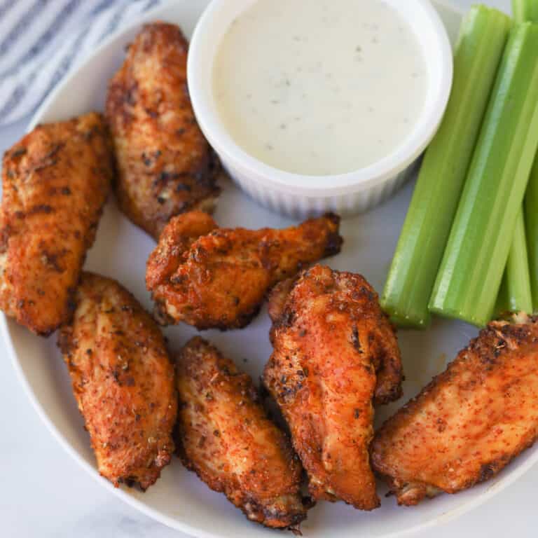 Air Fryer Panko Breaded Chicken Wings - A Peachy Plate