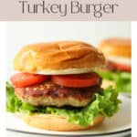 Turkey burger on plate