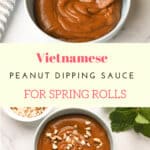 Peanut sauce with crushed peanuts.