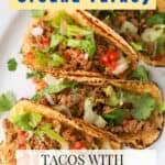 Ground meat tacos with seasoning