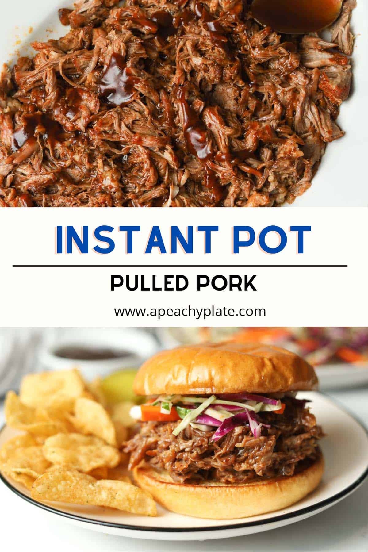 Instant Pot BoneIn Pulled Pork Shoulder A Peachy Plate