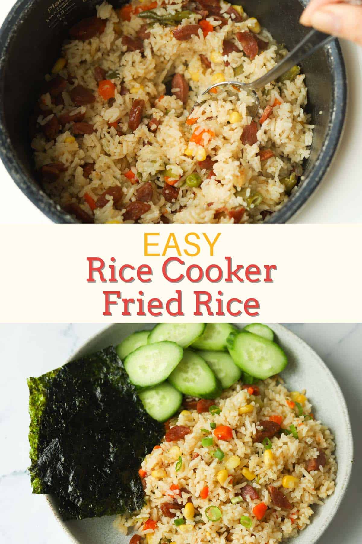 Easy Rice Cooker Fried Rice with Eggs – A Peachy Plate