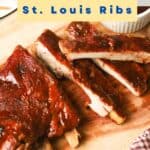 Sliced pork ribs with bbq sauce.