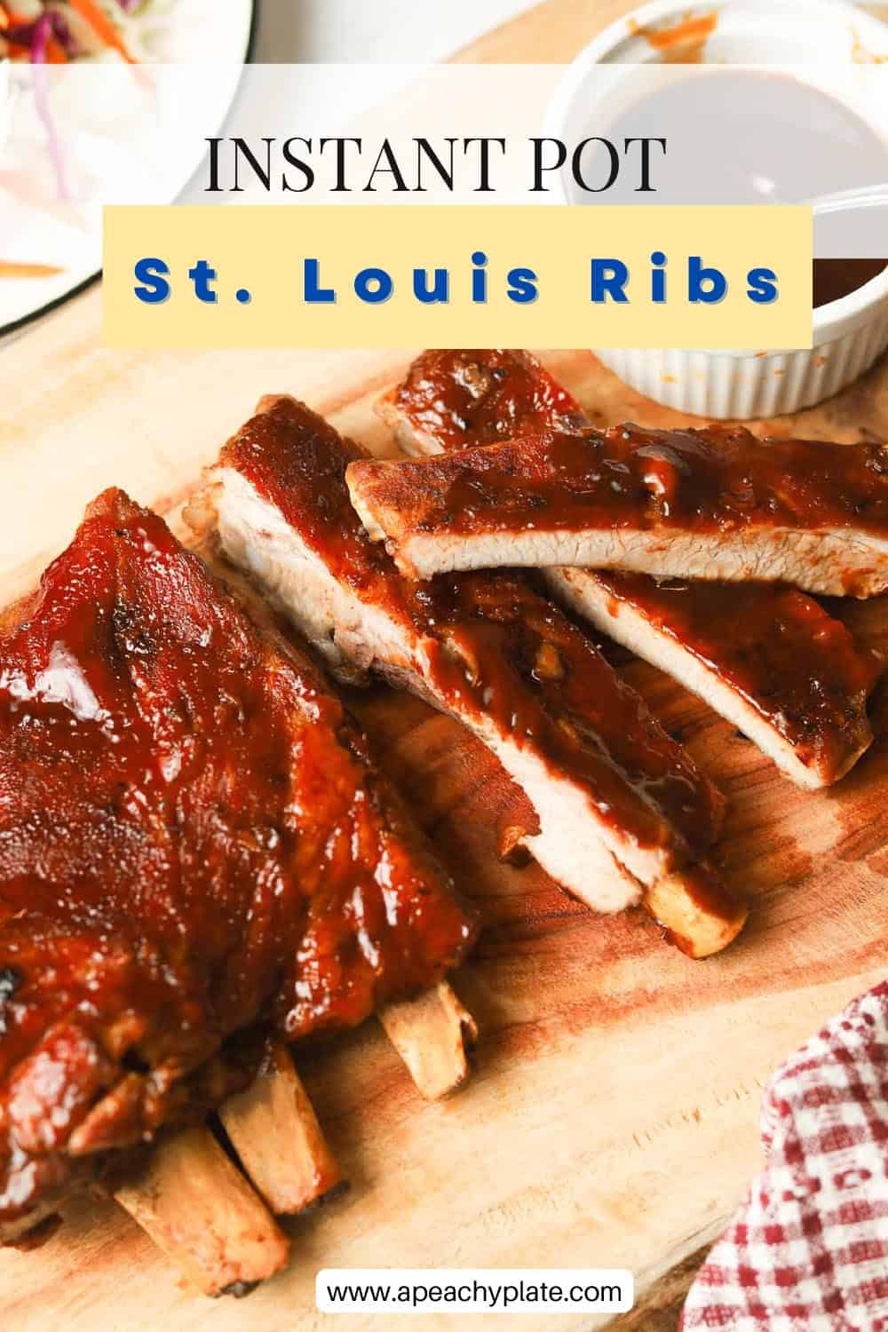 Instant Pot St. Louis Ribs with Apple Juice A Peachy Plate