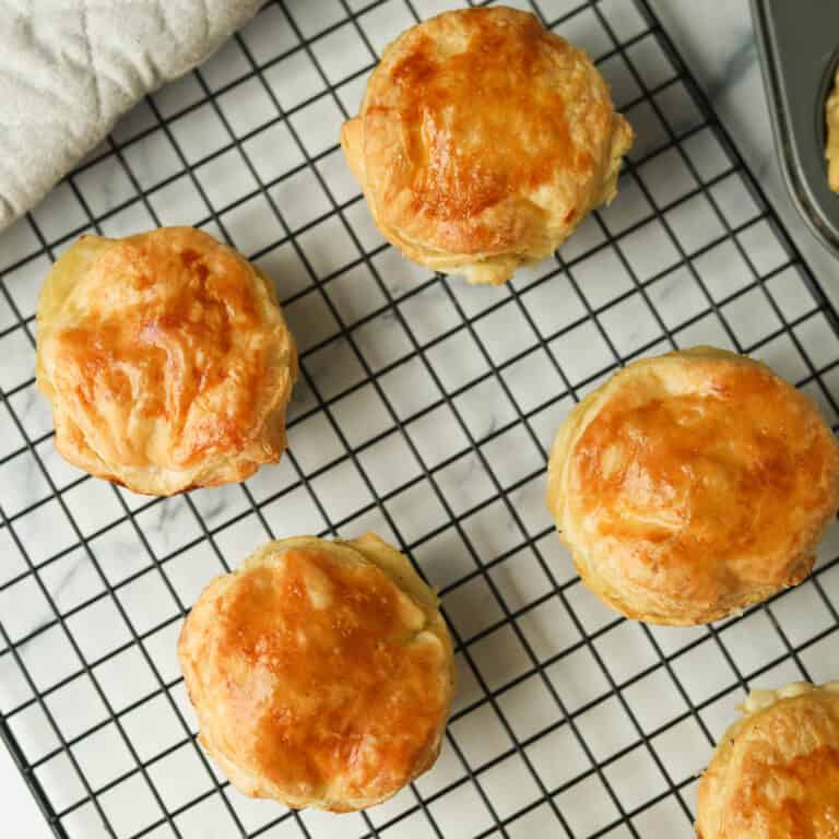 Mini Puff Pastry Chicken Pot Pie In Muffin Tin A Peachy Plate 9355