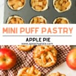 Apple pies in muffin tin. Mini apple pies with lattice top.