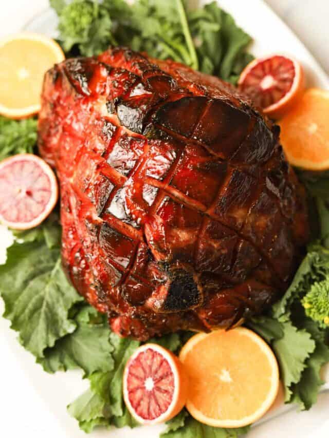 Oven Roasted Bone in Ham with Glaze