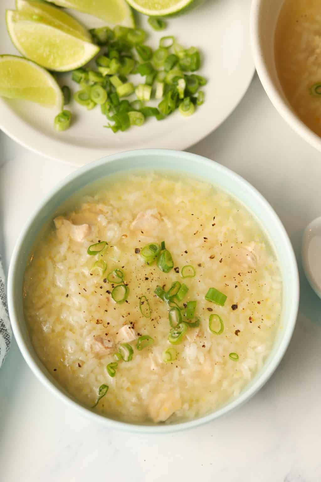 Rice Cooker Congee (Rice Porridge) - A Peachy Plate