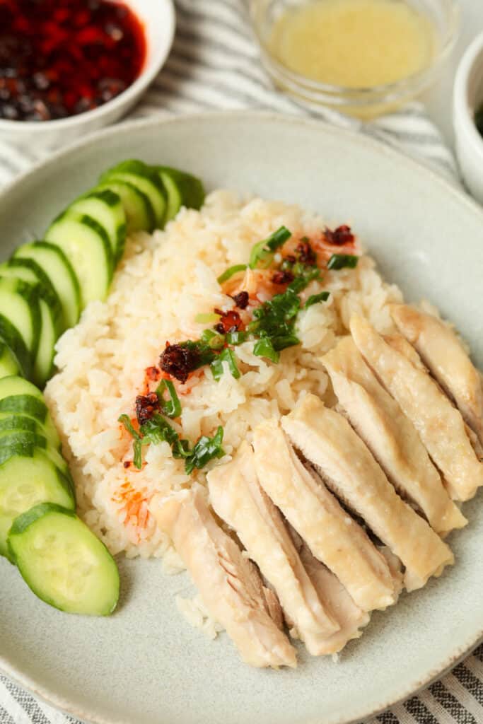 Rice Cooker Hainanese Chicken Rice A Peachy Plate