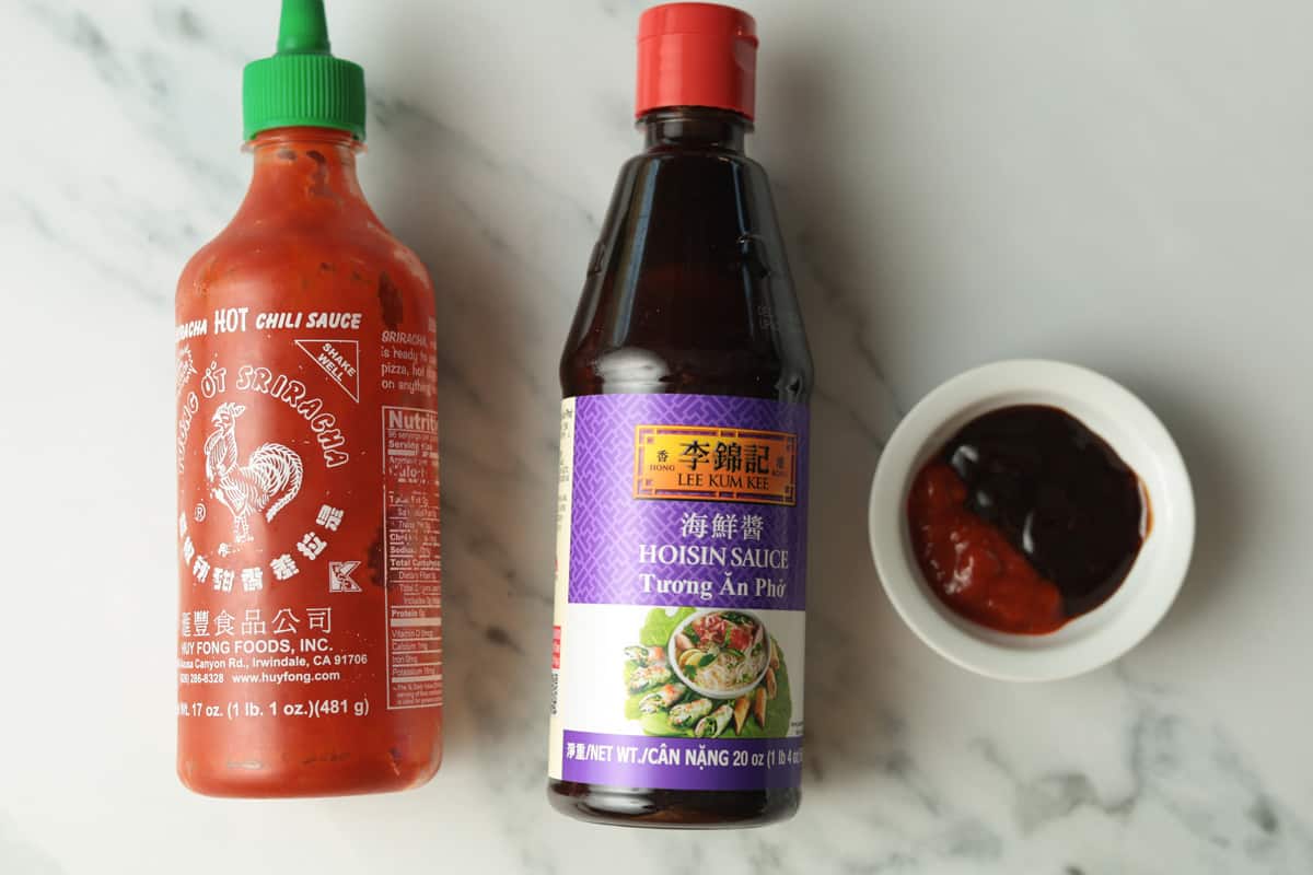 Sriracha and hoisin sauce