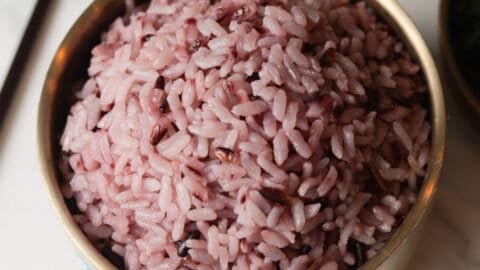 Korean Purple Rice Recipe (In a Rice Cooker) - Hungry Huy