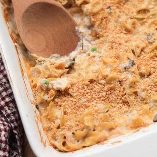 Baked tuna casserole dish