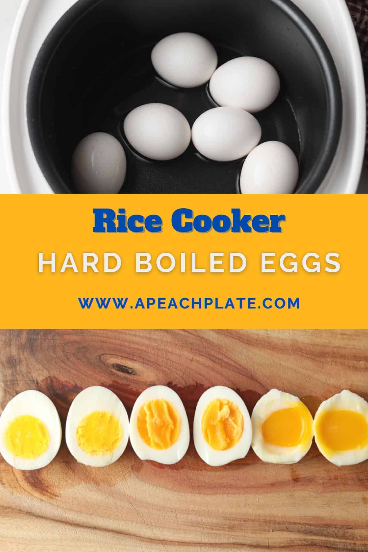 Hard Boiled Eggs in Rice Cooker - A Peachy Plate