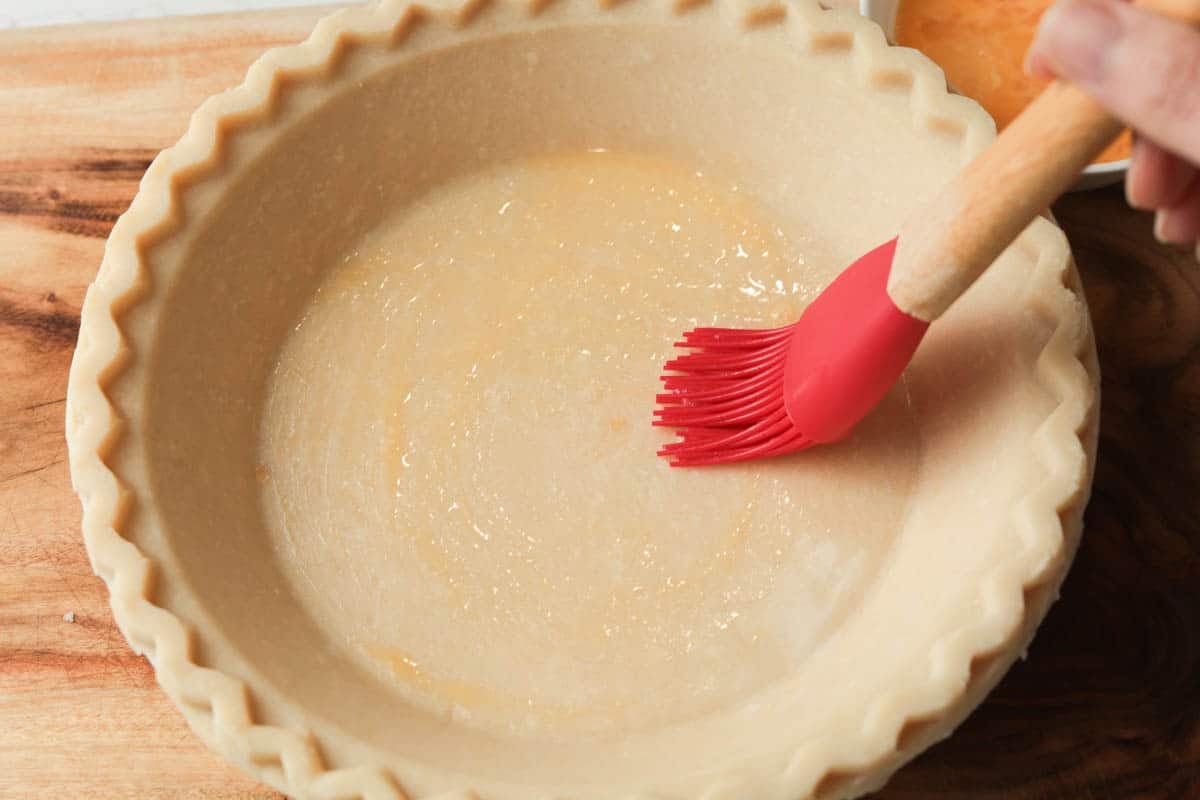 brushing egg was on pie crust.