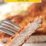panko crusted slice of pork chop