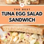 Tuna egg salad sandwich