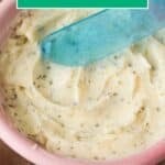 Garlic butter spread in a bowl.