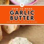 Butter spread on bread.