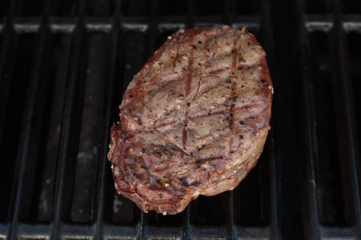 Grilled reverse sear filet