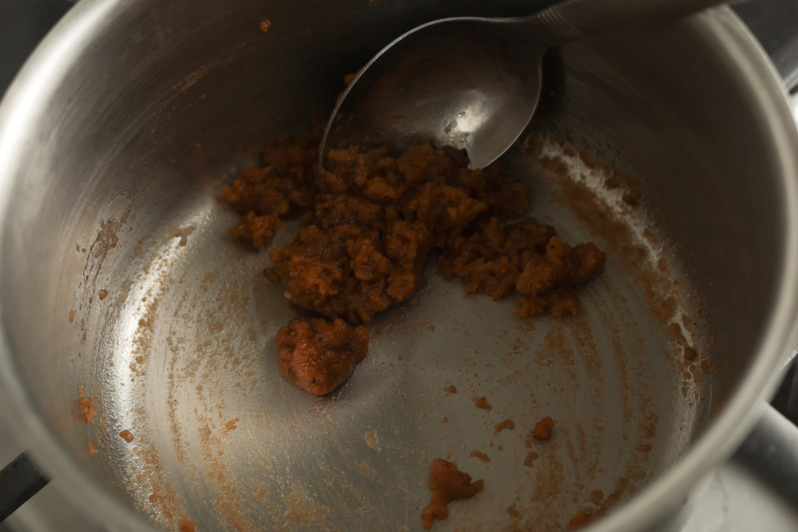 Roux in sauce pan.