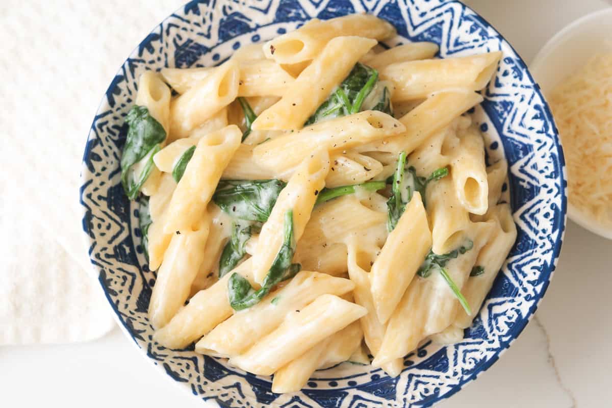 pasta with spinach