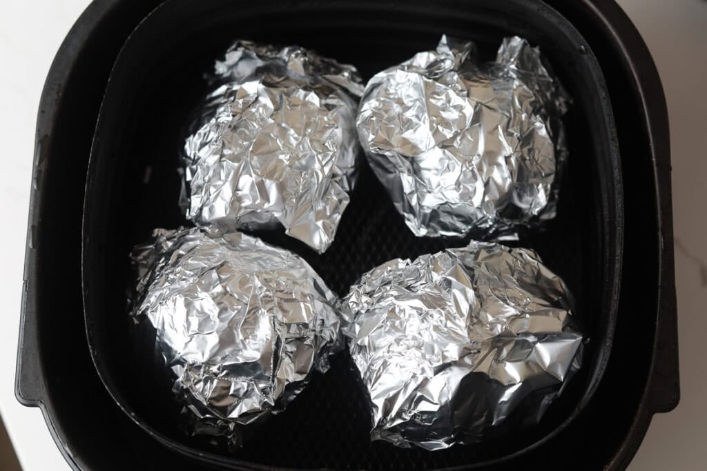 Foil wrapped whole beets in air fryer.