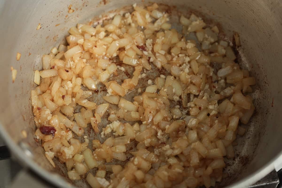 Sauteed garlic and onion.