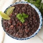 Black beans in bowl