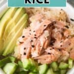salmon rice bowl