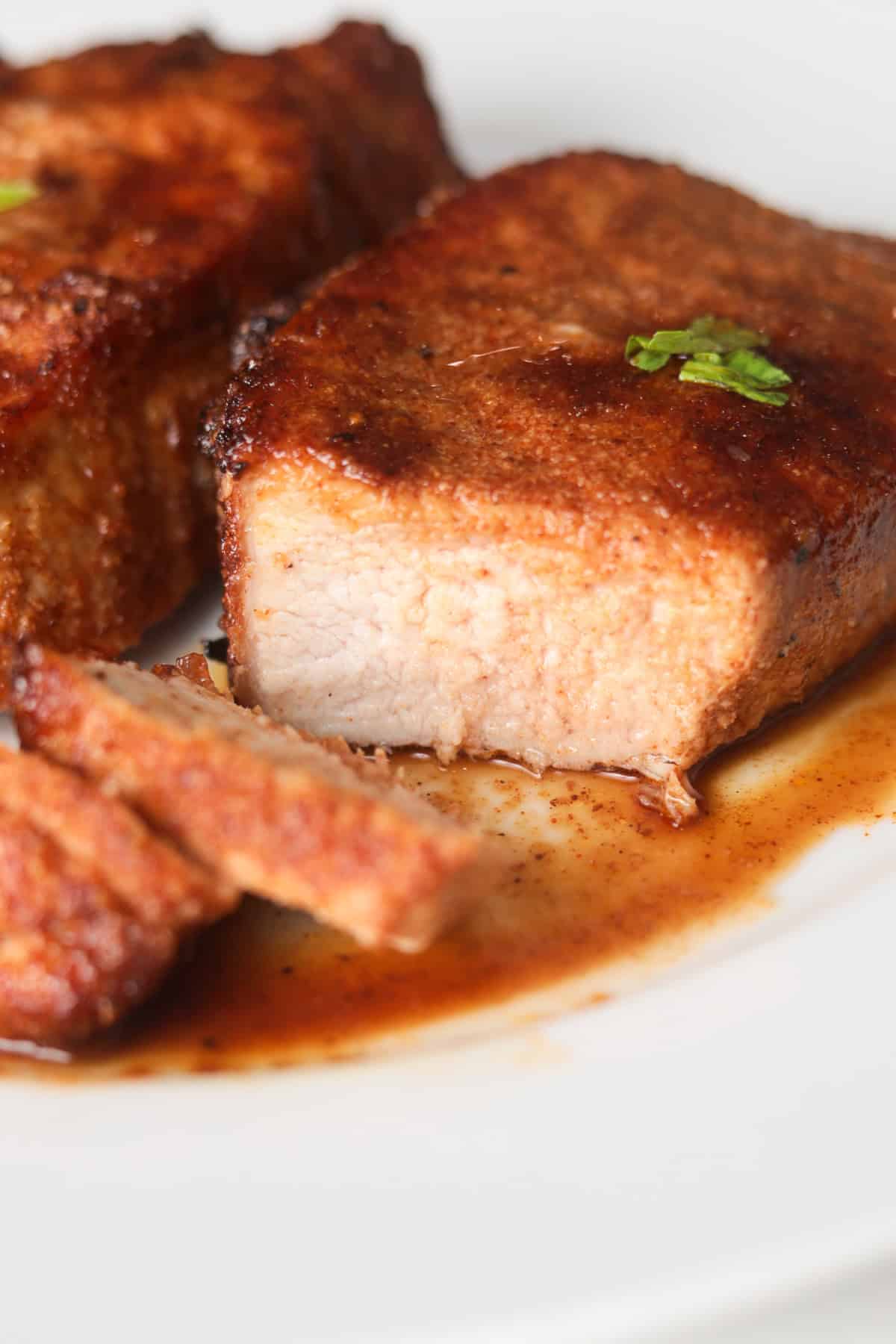 Cut boneless pork loin chops
