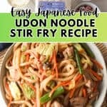 Udon chicken noodle stir fry.