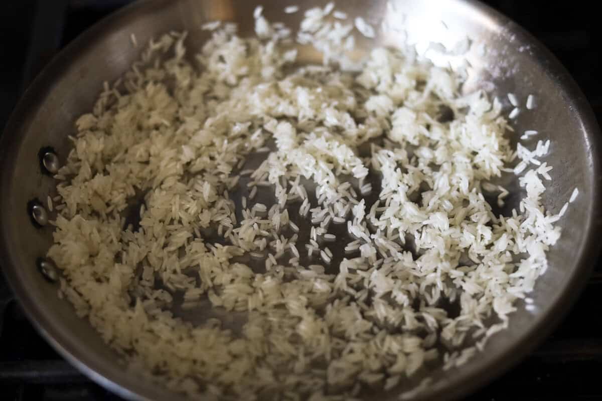 pan frying rice